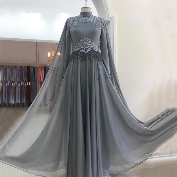 2020 elegant woman plus size long muslim arabic evening gowns high neck long sleeves prom dresses with fur lace formal party dress, Black
2020 elegant woman plus size long muslim arabic evening gowns high neck long sleeves prom dresses with fur lace formal party dress, Black