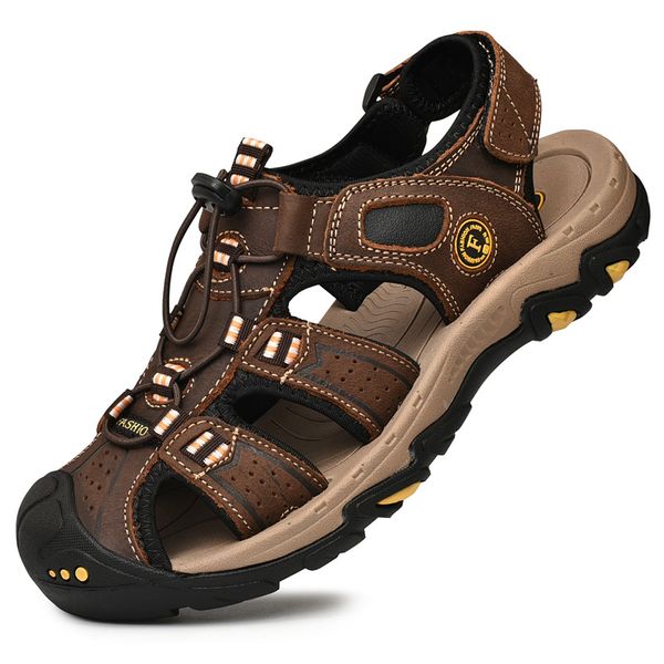 classic men's sandals summer soft sandals comfortable men shoes genuine leather big size soft outdoor men roman, Black
classic men's sandals summer soft sandals comfortable men shoes genuine leather big size soft outdoor men roman, Black