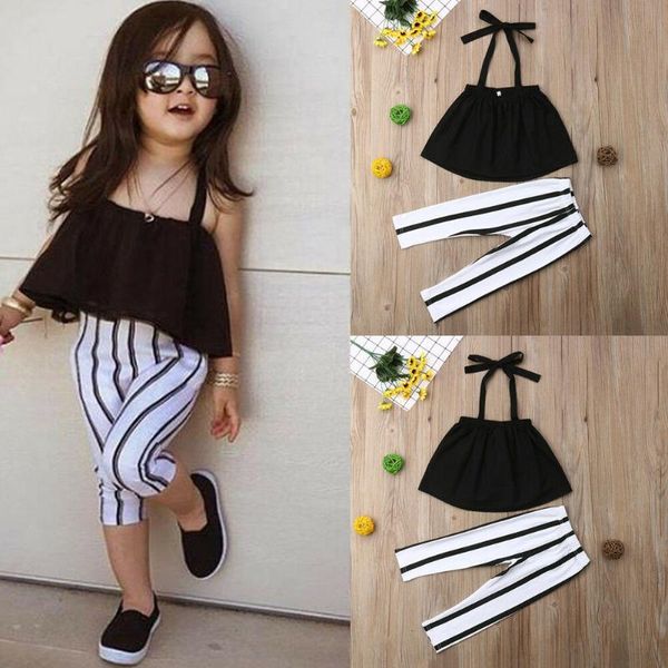 baby girls clothes set 2020 new arrival toddler kids summer strap +stripes pants outfits set 1-6t, White
baby girls clothes set 2020 new arrival toddler kids summer strap +stripes pants outfits set 1-6t, White