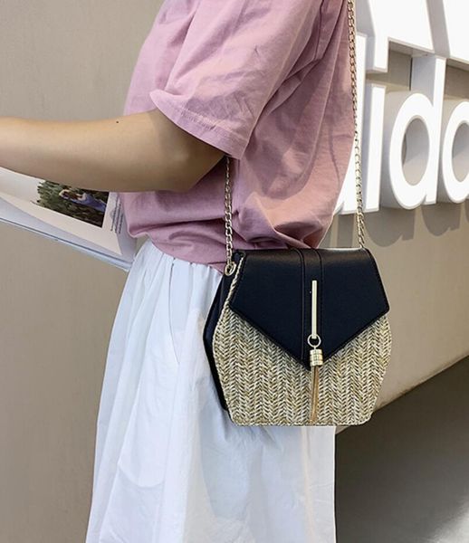 hexagon mulit style straw+leather handbag women summer rattan bag handmade woven beach circle bohemia shoulder bag new fashion 825
hexagon mulit style straw+leather handbag women summer rattan bag handmade woven beach circle bohemia shoulder bag new fashion 825