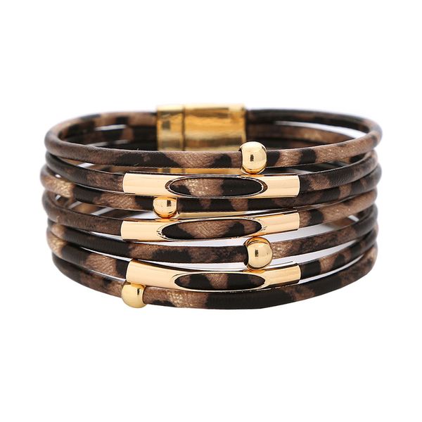 fongos fashion leopard women leather bracelet jewelry metal tube multilayer wrap bracelets & bangles female, Golden;silver
fongos fashion leopard women leather bracelet jewelry metal tube multilayer wrap bracelets & bangles female, Golden;silver