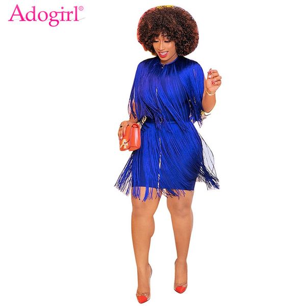 adogirl s-3xl solid blue tassel dress front zipper o neck sleeveless bodycon mini night club party dresses women fashion vestido, Black;gray
adogirl s-3xl solid blue tassel dress front zipper o neck sleeveless bodycon mini night club party dresses women fashion vestido, Black;gray