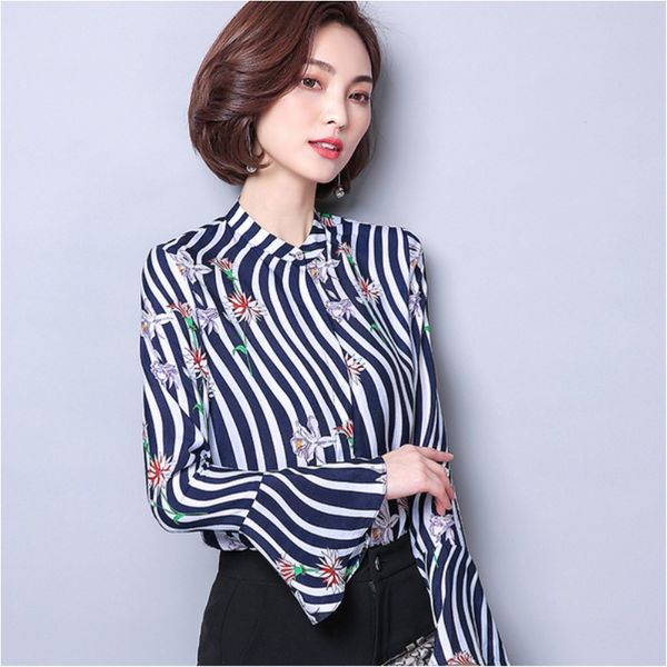 2019 stripe long sleeve office lady shirt print chiffon women lotus cuff shirt ladies feminine blouse women blusas, White
2019 stripe long sleeve office lady shirt print chiffon women lotus cuff shirt ladies feminine blouse women blusas, White