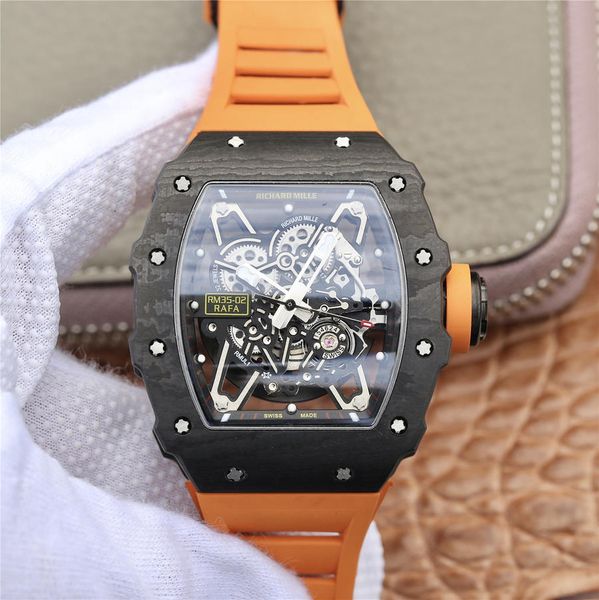 nt rm-035 montre de luxe carbon fiber case super waterproof silicone watch band automatic mechanical movement watches designer brand
nt rm-035 montre de luxe carbon fiber case super waterproof silicone watch band automatic mechanical movement watches designer brand