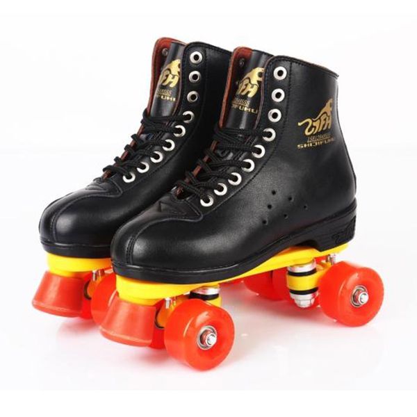 genuine leather roller skates double line skates men women models with red racing 4 wheels two line roller skating shoes
genuine leather roller skates double line skates men women models with red racing 4 wheels two line roller skating shoes