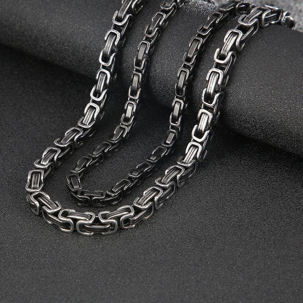 6mm 8mm byzantine chain necklace vintage hiphop 316l stainless steel men's jewelry handmade biker necklaces jewelry, Silver
6mm 8mm byzantine chain necklace vintage hiphop 316l stainless steel men's jewelry handmade biker necklaces jewelry, Silver