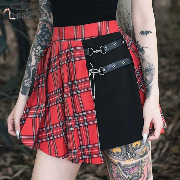 imily bela casual plaid mini skirt women gothic patchwork splicing a-line pleated skirt punk jupe femme steampunk streetwear, Black
imily bela casual plaid mini skirt women gothic patchwork splicing a-line pleated skirt punk jupe femme steampunk streetwear, Black