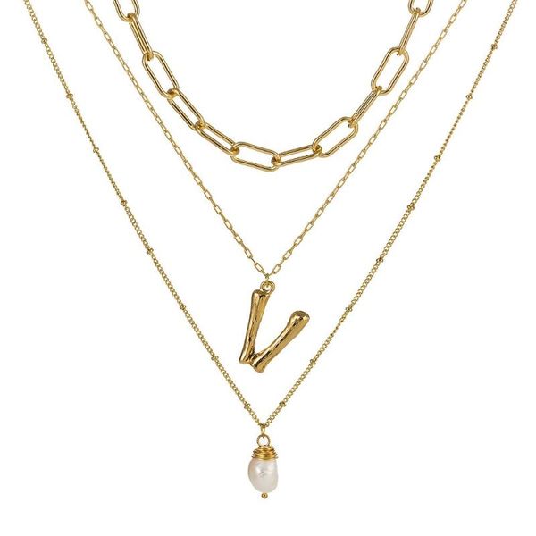 nz426-x stainless steel jewelry26 english letter pendant light purple natural stone multilayer necklace#2, Silver
nz426-x stainless steel jewelry26 english letter pendant light purple natural stone multilayer necklace#2, Silver