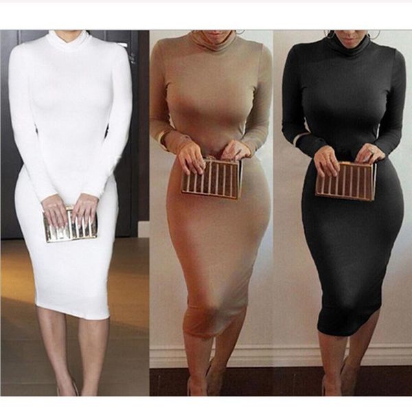 women's slim fashion europe style high neck clubwear night wear bodycon dresses 8 colors kh950173, White;black
women's slim fashion europe style high neck clubwear night wear bodycon dresses 8 colors kh950173, White;black