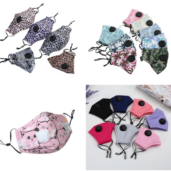 fashion kids cotton face masks mascherine with breath valve pm2.5 mouth mask anti-dust designer masks