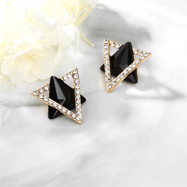 182 simple triangle earrings for women bohemia black geometric club party female puck stud earrings, Silver
182 simple triangle earrings for women bohemia black geometric club party female puck stud earrings, Silver