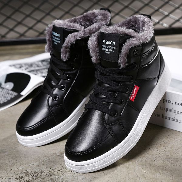 new work shoes for winter boots men casual shoes fashion solid lace-up mens plush boot flat with keep warm men high, Black
new work shoes for winter boots men casual shoes fashion solid lace-up mens plush boot flat with keep warm men high, Black