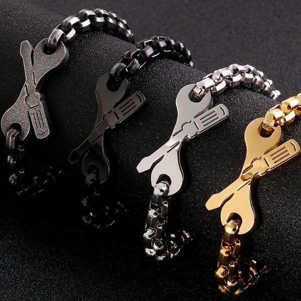 black bracelet for men stainless steel wrench tools mens bracelets bangles 2020 chain jewelry accessories wholesale dropshipping
black bracelet for men stainless steel wrench tools mens bracelets bangles 2020 chain jewelry accessories wholesale dropshipping