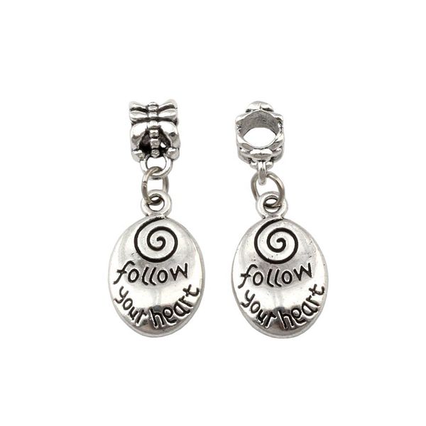 mic .100pcs/lot dangle ancient silver alloy oval " follow your heart "charm big hole beads fit european charm bracelet jewelry 12, Bronze;silver
mic .100pcs/lot dangle ancient silver alloy oval " follow your heart "charm big hole beads fit european charm bracelet jewelry 12, Bronze;silver