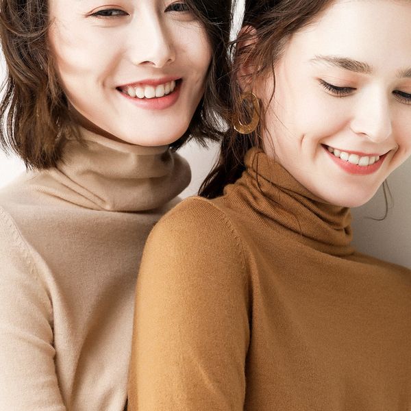 2020 autumn and winter new thickened high-necked pullover women's slim elastic stretch sweater bottoming shirt, White;black
2020 autumn and winter new thickened high-necked pullover women's slim elastic stretch sweater bottoming shirt, White;black