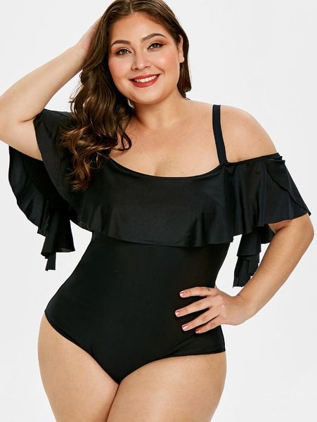 wipalo plus size back cut out ruffle embellished swimwear summer women solid color padded bathing suits holiday females, White
wipalo plus size back cut out ruffle embellished swimwear summer women solid color padded bathing suits holiday females, White
