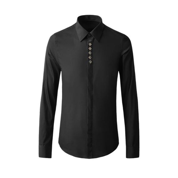 men's casual shirts arrival cotton snowflake sequin fashion men long sleeve single breasted plus size -4xl, White;black
men's casual shirts arrival cotton snowflake sequin fashion men long sleeve single breasted plus size -4xl, White;black