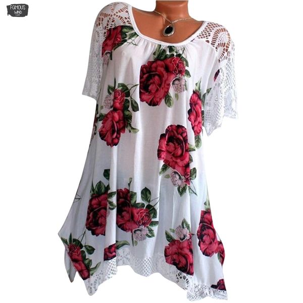 size vintage blouse long sleeve plus shirt summer women lace patchwork floral printed short sleeve shirt tunic blusas feminina, White
size vintage blouse long sleeve plus shirt summer women lace patchwork floral printed short sleeve shirt tunic blusas feminina, White