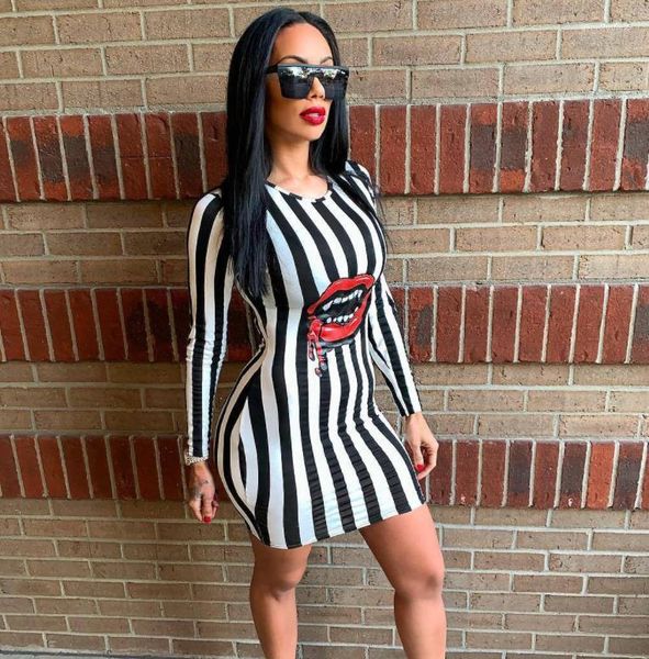 red lip design dress bodycon dresses fashion clothes dress women spring striped, White;black
red lip design dress bodycon dresses fashion clothes dress women spring striped, White;black