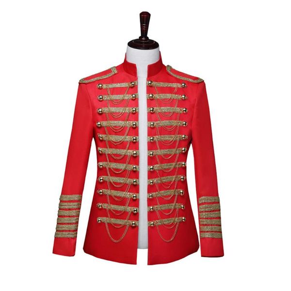 men's suits & blazers men blazer european gothic style court costumes man jakcet uniforms performances caot stage clothing, White;black
men's suits & blazers men blazer european gothic style court costumes man jakcet uniforms performances caot stage clothing, White;black