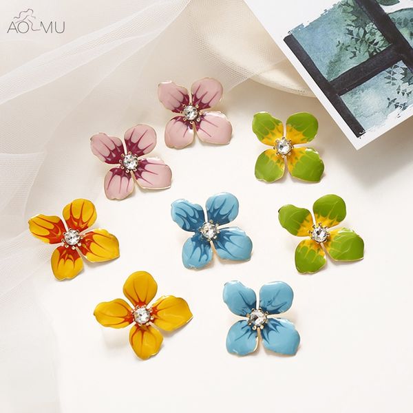 aomu 2019 summer korea sweet iris flower enamel color zircon rhinestone stud earrings for women girl party gift jewelry bijoux, Golden;silver
aomu 2019 summer korea sweet iris flower enamel color zircon rhinestone stud earrings for women girl party gift jewelry bijoux, Golden;silver