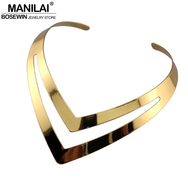 manilai hollow out punk design v shape torques chokers fashion bib collar necklaces statement jewelry for women dress, Silver
manilai hollow out punk design v shape torques chokers fashion bib collar necklaces statement jewelry for women dress, Silver