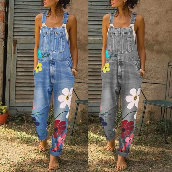 women's jumpsuits & rompers fashion florals jumpsuit women printing jeans umpsuit length bodysuit light washed neck full straps pockets, Black;white
women's jumpsuits & rompers fashion florals jumpsuit women printing jeans umpsuit length bodysuit light washed neck full straps pockets, Black;white