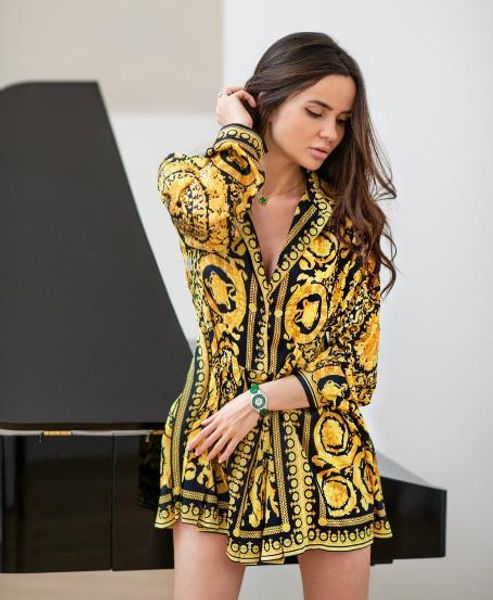 women designer v neck vintage blouses dress elegant printed shirts loose long sleeve ladies party dress women clothing, White
women designer v neck vintage blouses dress elegant printed shirts loose long sleeve ladies party dress women clothing, White