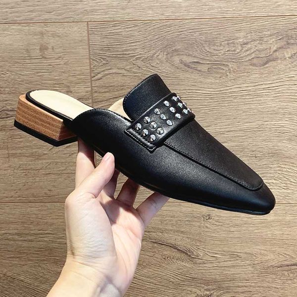 wholesale shoes women's slippers summer open toes shoes comfortable mule footwear square heels 3cm fashion sandals woman slides, Black
wholesale shoes women's slippers summer open toes shoes comfortable mule footwear square heels 3cm fashion sandals woman slides, Black