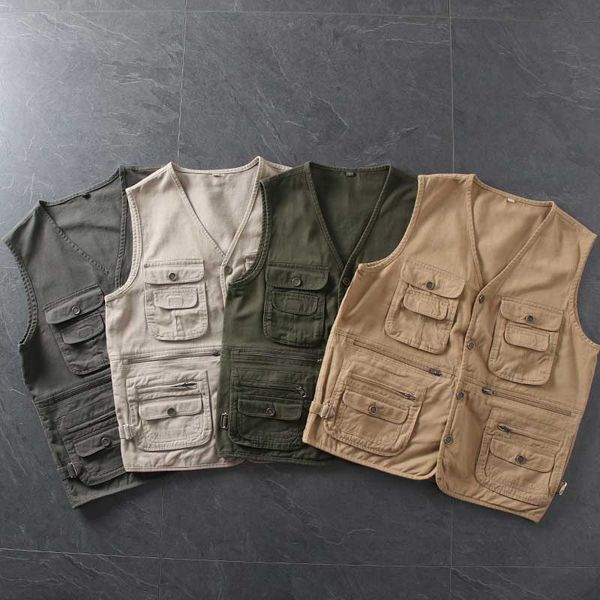 spring autumn cotton casual vest men outdoor waistcoat with many pocket man clothing, Black;white
spring autumn cotton casual vest men outdoor waistcoat with many pocket man clothing, Black;white