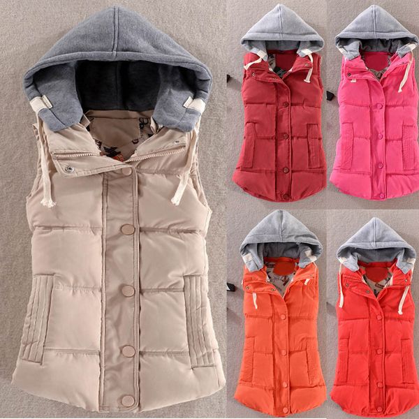 women vest hooded female warm sleeveless jacket cotton solid vest for outerwear hooded plus size mens work vests waistcoat, Black;white
women vest hooded female warm sleeveless jacket cotton solid vest for outerwear hooded plus size mens work vests waistcoat, Black;white