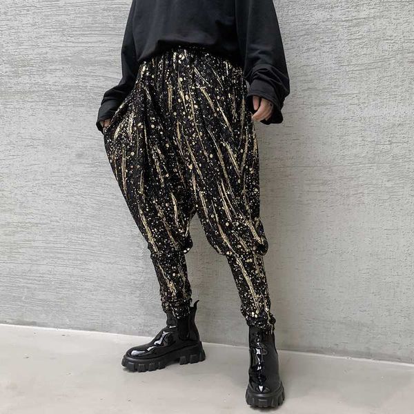 low crotch printed harem pants mens casual cross-pants joggers hip hop dance trousers fashion personality color, Black
low crotch printed harem pants mens casual cross-pants joggers hip hop dance trousers fashion personality color, Black