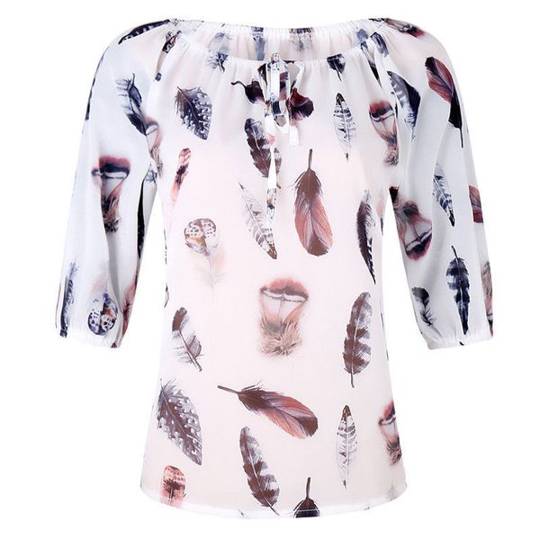 hirigin 2019 new plus size women casual chiffon off shoulder v-neck blouse button v neck casual blouse top, White
hirigin 2019 new plus size women casual chiffon off shoulder v-neck blouse button v neck casual blouse top, White