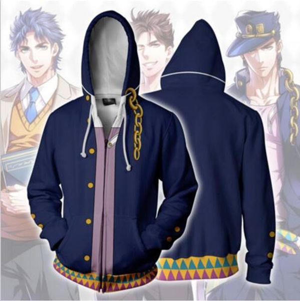 jojo в bizzare приключения 3d печати zipper hoodie мужская толстовка cosplay куртка, Black;red 
jojo в bizzare приключения 3d печати zipper hoodie мужская толстовка cosplay куртка, Black;red