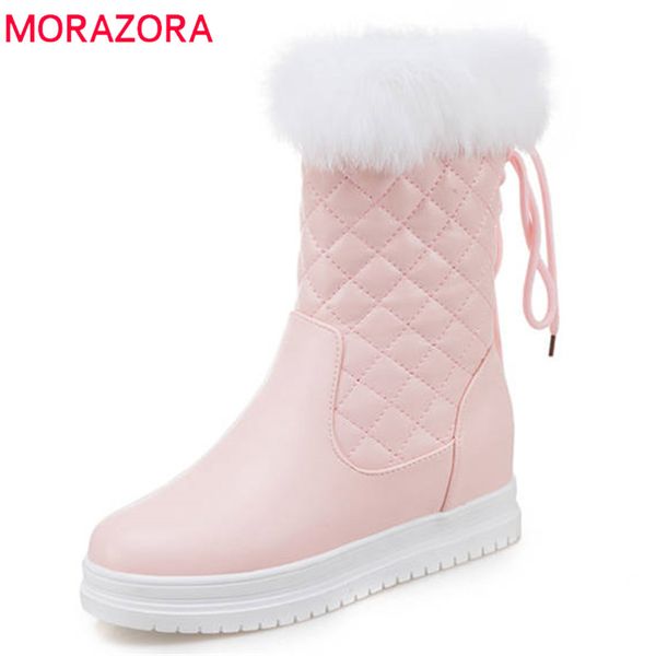 morazora 2020 mid calf boots high qulity pu round toe zip boots female sweet platform shoes warm winter snow, Black
morazora 2020 mid calf boots high qulity pu round toe zip boots female sweet platform shoes warm winter snow, Black