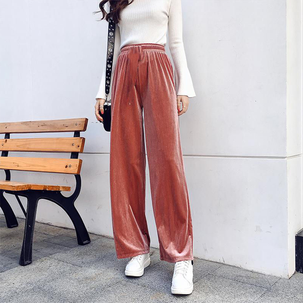 spring summer students pants korean loose lthin velvet wide-leg pants high waist casual straight black mopping women, Black;white
spring summer students pants korean loose lthin velvet wide-leg pants high waist casual straight black mopping women, Black;white