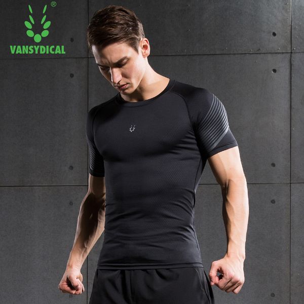 vansydical sports short sleeve men's compression shirts quick dry running fitness t-shirts training jogging gym jersey, Black;blue
vansydical sports short sleeve men's compression shirts quick dry running fitness t-shirts training jogging gym jersey, Black;blue