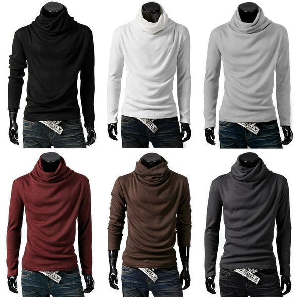 men's fashion long sleeve t-shirts solid turtleneck slim fit soft comfortable loose casual 2019 autumn winter new, White;black
men's fashion long sleeve t-shirts solid turtleneck slim fit soft comfortable loose casual 2019 autumn winter new, White;black
