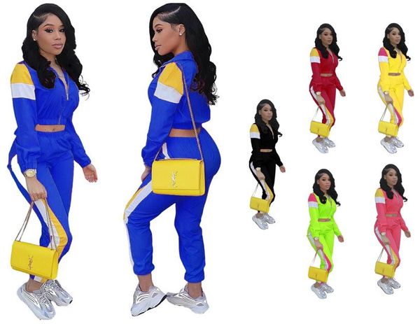 women tracksuit panelled colors two pcs sport wear zipper+ pants woman jogging suits womens sweatsuits feem clothes, Gray
women tracksuit panelled colors two pcs sport wear zipper+ pants woman jogging suits womens sweatsuits feem clothes, Gray