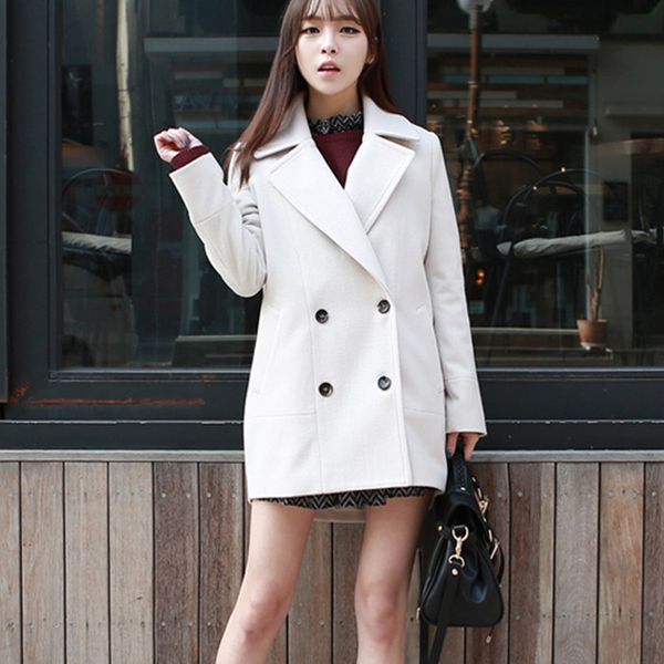 women warm long coat solid color female lapel long-sleeve overcoat autumn winter double breasted outerwear, Black
women warm long coat solid color female lapel long-sleeve overcoat autumn winter double breasted outerwear, Black