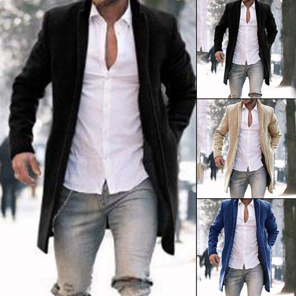 2019 autumn winter men casual coat thicken woolen coat business male solid classic overcoat medium long jackets, Tan;black
2019 autumn winter men casual coat thicken woolen coat business male solid classic overcoat medium long jackets, Tan;black