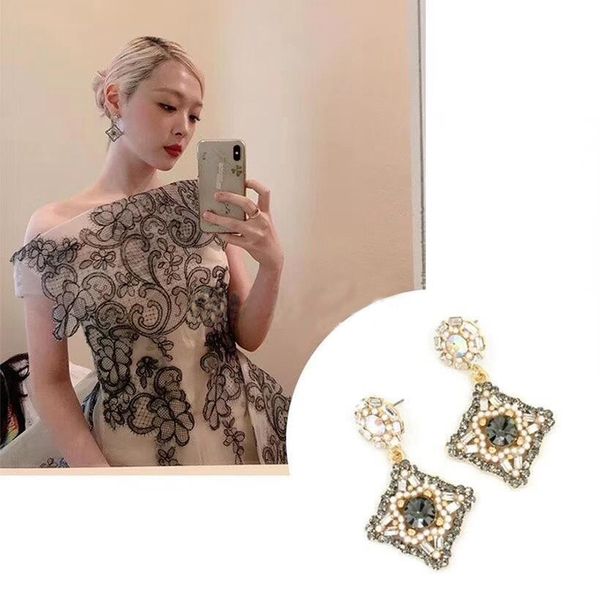 mengjiqiao new korean tv star luxury square crystal drop earrings for women elegant pearl beads party pendientes student jewelry, Silver
mengjiqiao new korean tv star luxury square crystal drop earrings for women elegant pearl beads party pendientes student jewelry, Silver