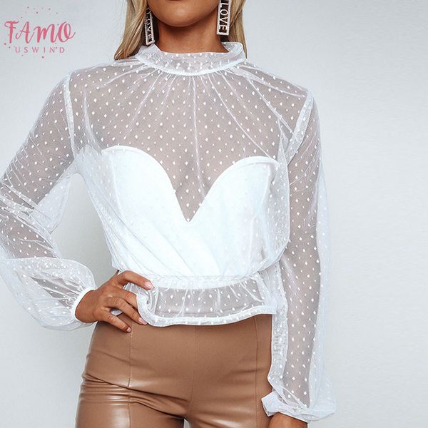 summer acrylic beach women perspective lace mesh shirt long sleeve tee blouse translucent long sleeve tempting, White
summer acrylic beach women perspective lace mesh shirt long sleeve tee blouse translucent long sleeve tempting, White