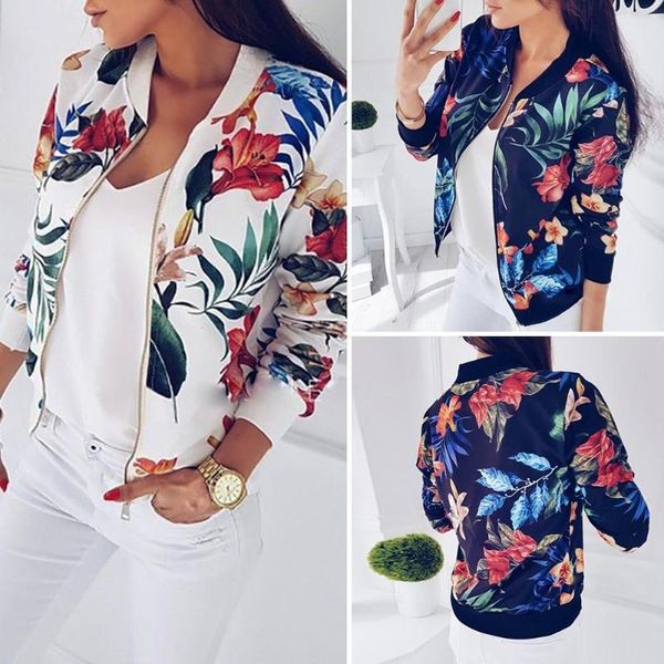 women jacket vintage floral print zipper bomber baseball jacket casual fashion coat long sleeve autumn spring outwear, Black;brown
women jacket vintage floral print zipper bomber baseball jacket casual fashion coat long sleeve autumn spring outwear, Black;brown
