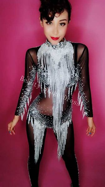 sparkly silver rhinestones tassel mesh jumpsuit big diamonds bodysuit women's celebrate luxurious costume see through clothes, Black;red
sparkly silver rhinestones tassel mesh jumpsuit big diamonds bodysuit women's celebrate luxurious costume see through clothes, Black;red