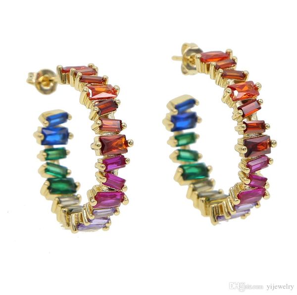 colorful stone rainbow jewelry summer winter selling european women baguettu cubic zirconia hoop luxury gold plated earring
colorful stone rainbow jewelry summer winter selling european women baguettu cubic zirconia hoop luxury gold plated earring