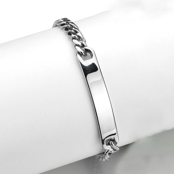 nameplate bracelets silver mens stainless steel charm chains bracelets friendship chain on hand gifts for man christmas simple, Black
nameplate bracelets silver mens stainless steel charm chains bracelets friendship chain on hand gifts for man christmas simple, Black