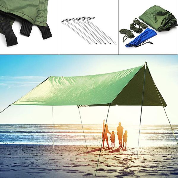 

3mx3m waterproof sun shelter tarp survival camping climbing outdoor tent patio sun shade awning canopy garden tent
