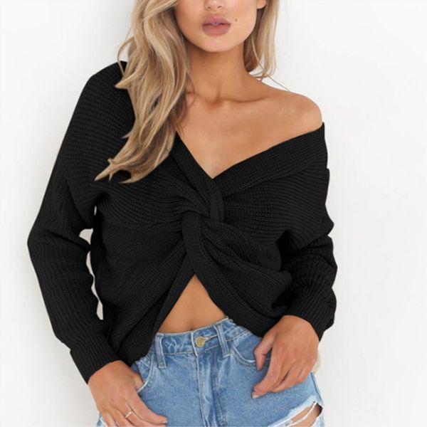 fashion women autumn winter long sleeve v neck knitted sweater elegant ladies pullover crisscross truien dames streetwear, White;black
fashion women autumn winter long sleeve v neck knitted sweater elegant ladies pullover crisscross truien dames streetwear, White;black