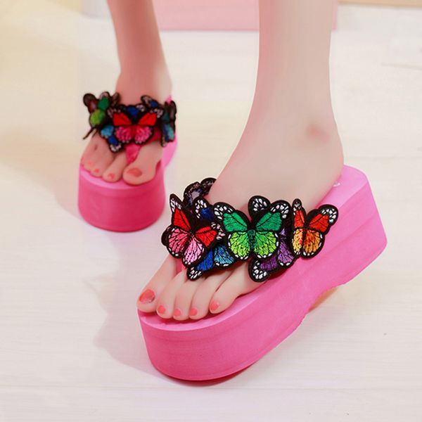 summer women slippers butterfly flip flops beach shoes woman sandals platform high heels wedges ladies slides zapatos mujer 6290, Black
summer women slippers butterfly flip flops beach shoes woman sandals platform high heels wedges ladies slides zapatos mujer 6290, Black